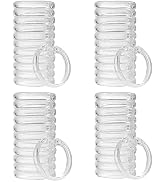 Kutesna 48PCS Clear Shower Curtain Rings Hooks, Plastic Shower Hooks, O Ring Design, Slides Easily