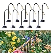 HOMENOTE 10 Pack Misting Brass Nozzles, 360 Degree Adjustable, 8 Inch Mister Nozzle for Outdoor C...