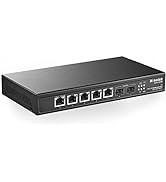 MokerLink 5 Port 2.5 Gigabit Ethernet, 2 Port 10G SFP+, 128Gbps Bandwidth, Metal Fanless, Web Man...