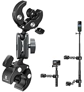 K&amp;F CONCEPT Dual Super Clamp Camera Mount with 360° Ball Head, Bike/Motorcycle Handlebar Mount fo...