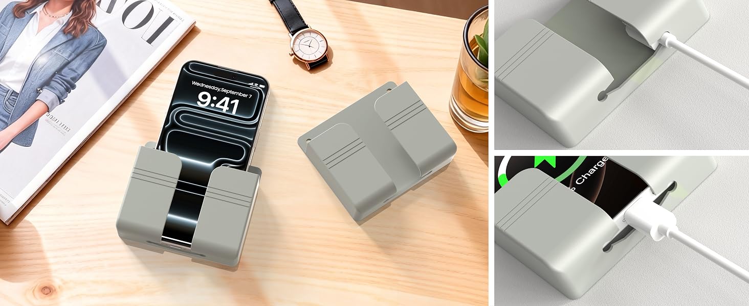Safely and reliably hold your phone while it charges