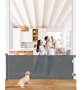 COMOMY 118Inch Retractable Baby Gate for Stairs (Grey)