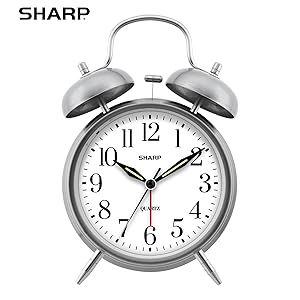 Twin Bell Alarm clock retro vintage loud battery operated clock