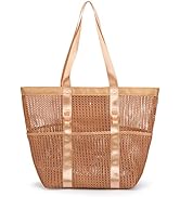 Mesh Beach Tote Large Bag 2022 Upgrade for Women with Multiple Pockets for Family Travel Swimming...