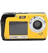 Waterproof Digital Camera Underwater Camera, 4K30FPS 56MP HD Video Recorder Dual Screens 18X Digi...