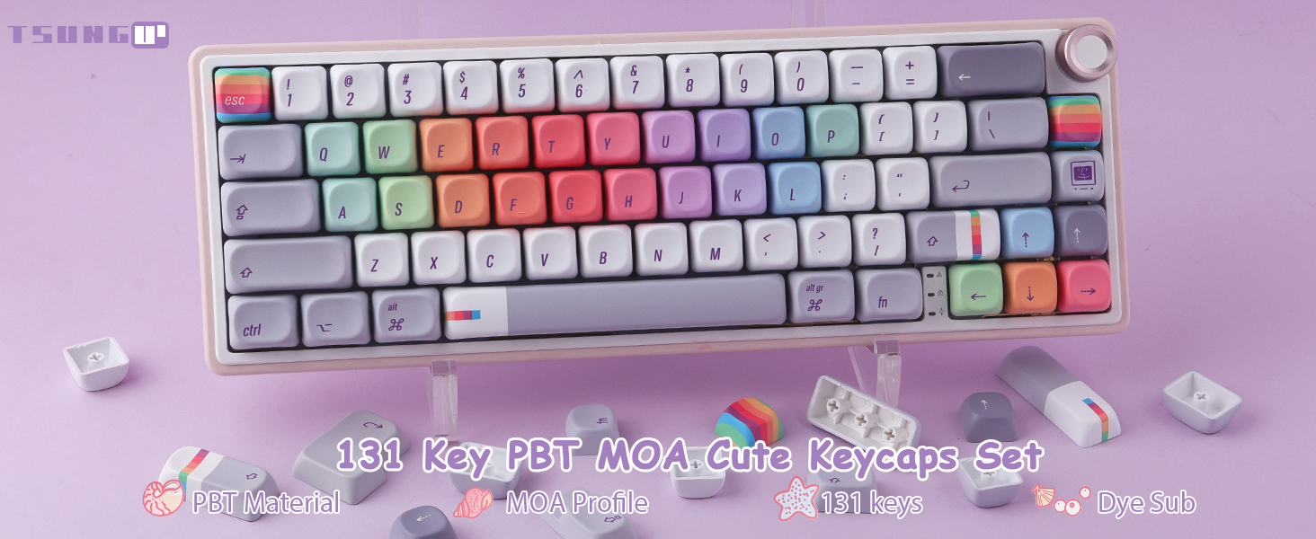 cute moa keycaps