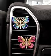 ZOSTLAND Rhinestone Car Decorative Clip,Car Air Fresheners,Metal Car Air Vent Clip,Personalized A...