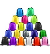 KUUQA 20 Pcs Drawstring Backpack Sport Bags String Bag Sack Cinch Gym Backpack Bulk for School Gy...