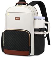 Focdod Laptop Backpack for Women Bookbag: 15.6 inch Work Backpacks with Pouch Pocket for Large Ca...