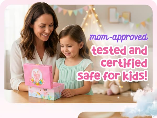 Mom-approved musical jewelry box tested and certified safe for kids!