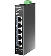5-Port Hardened Industrial DIN-Rail Switch Network Switch (-40 to 70 ºC),5 x 100Mbps Ports,1Gbps ...