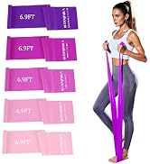 5 Pcs Professional Resistance Bands. Latex-Free, Elastic Band, Work Out Bands, Stretch Bands for ...