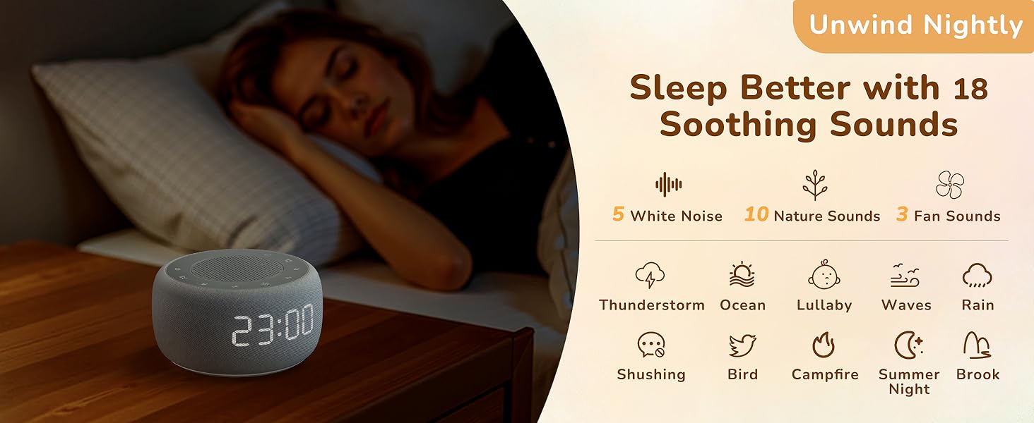 Sleep Better with 18 Soothing Sounds