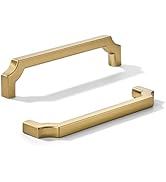 khtumeware 10-Pack 5 Inch Square Champagne Bronze Cabinet Pulls,Honey Bronze Solid Zinc Alloy Hea...