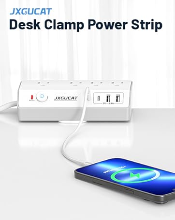Desk Clamp Power Strip
