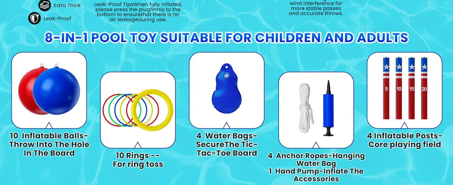 8-IN-1 POOL TOY SUITABLE FOR CHILDREN AND ADULTS