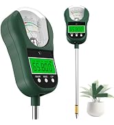 Jxikatx 7-in-1 Soil Test Kit, Soil Moisture Meter/pH Meter/Light Intensity/Fertility/Air &amp; Soil H...