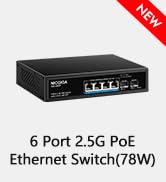 4 Port 2.5G PoE Switch Unmanaged with 4 x 2.5Gb Base-T PoE+@78W + 2 x 10G SFP Uplink, 2.5Gbe IEEE...