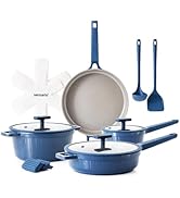 SENSARTE Ceramic Cookware Set Non-toxic 14 Pcs, Nonstick Pots and Pans Set, Dishwasher Safe Induc...
