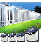 LIFENGSOLER 128LED Magnetic Solar Lights Outdoor, Bright Motion Sensor Outdoor Lights with Strong...