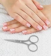 ARSUK Straight Nail Scissors, Mustache, Beard, Nose Hair, Toenail scissors Pedicure, Manicure Gro...