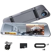 Mirror Dash Cam Front and Rear View for Car,4.7 inch Rear View Mirror 1080P Dual Cameras,Super Ni...