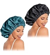 Satin Bonnet Silk Bonnet Hair Bonnet for Sleeping-Slouchy Beanie Hat Satin Sleep Cap for Women's ...
