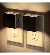JandCase Night Light, Automatic Night Lights Plug into Wall, 2 Pack Modern Night Lights with Auto...