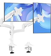 Dual Monitor Stand Height up to 26.6 inch, Monitor Desk Mount Holds up to 32 inch & 22 lbs Each, ...