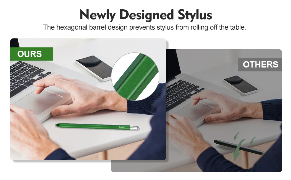 hexagonal barrel stylus