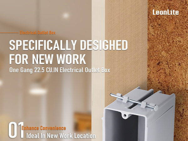 One Gang New Work Electrical Outlet Box