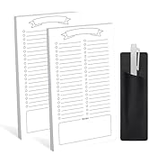 2 Pack Grocery List Magnet Pad for Fridge with Pen Holder, Totally 120 Sheets Magnetic Note Pad f...