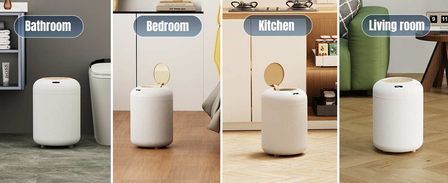 automatic trash can bathroom