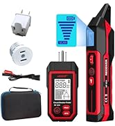 NOYAFA NF-824 Rechargeable Circuit Breaker Finder with LCD Display &amp; GFCI Outlet Tester, 90-230V ...