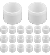 20-Pack 1/2" End Cap PVC Fittings, Furniture Grade Pipe Fittings End Cap for SCH40 PVC Pipe, Pipe...