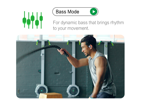 neoqoqo open air earbuds with Bass Mode