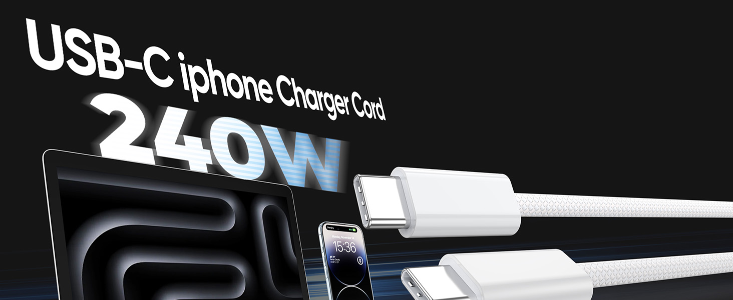 240w usb c to usb c fast charging cable