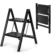 ZAVOOS 2 Step Ladder, Sturdy Folding Step Stool with Wide Anti-Slip Pedal, 330 Lbs Load Capacity ...
