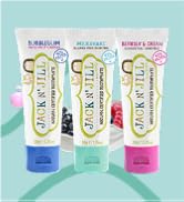 Jack N&amp;#39; Jill Natural Toothpaste for Kids - Fluoride Free Toothpaste, Safe to Swallow, 40% Xylitol