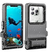 IP68 Waterproof Diving Phone Case, Universal Underwater Housing for iPhone 16/15/14/13/12/11 Pro ...