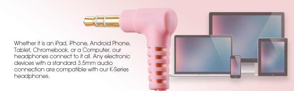 Kids headphones K11 Soft Pink