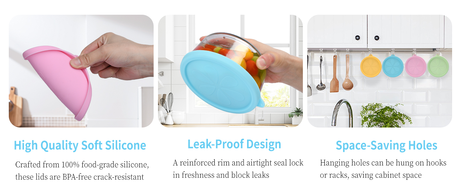 4 Cup Silicone Replacement Lids for Pyrex 7201-PC