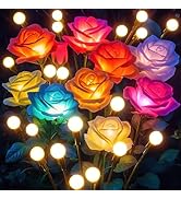 WdtPro Solar Lights Outdoor Waterproof for Garden Decor,4 Pack Solar Garden Lights Outdoor,Color ...