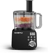 CKEMU Smart Food Processor and Vegetable Chopper, 6 Automatic Functions, BPA Free, Stainless Stee...