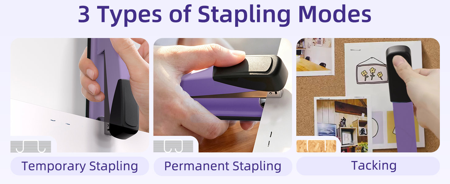 By reversing the anvil, you can switch between permanent and temporary stapling