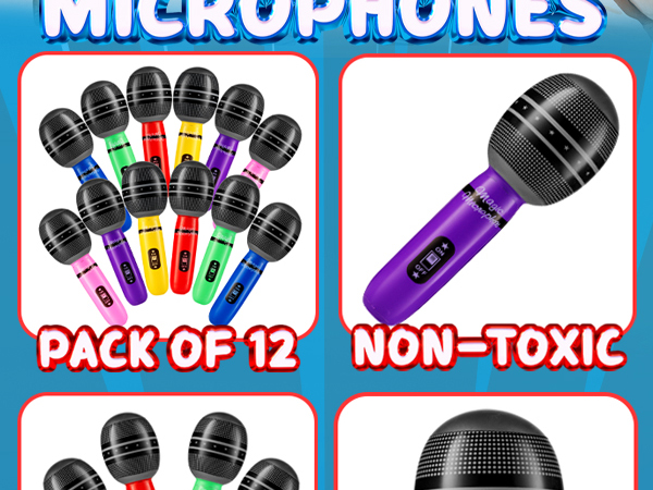 inflatable microphone karaoke party decorations fake microphones prop microphoneblow up microphone
