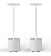 Cordless Table Lamps Rechargeable Set of 2, Portable LED Desk Lamp, 5000mAh Battery Powered Wirel...