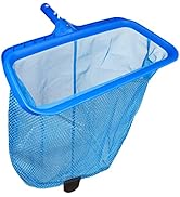Poolvio Swimming Pool Skimmer Net, Fine Mesh Pool Leaf Rake Net with Double-Layer Deep Bag, Reinf...
