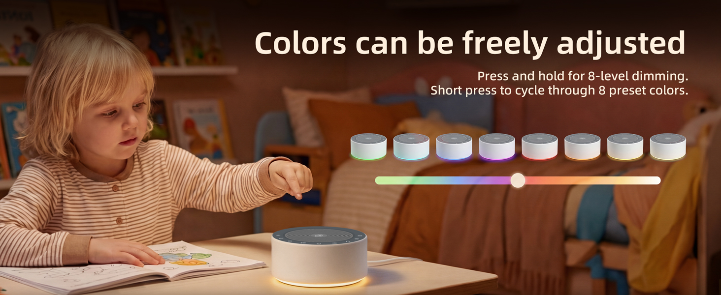 Kipcush White Noise Machine with Night Light