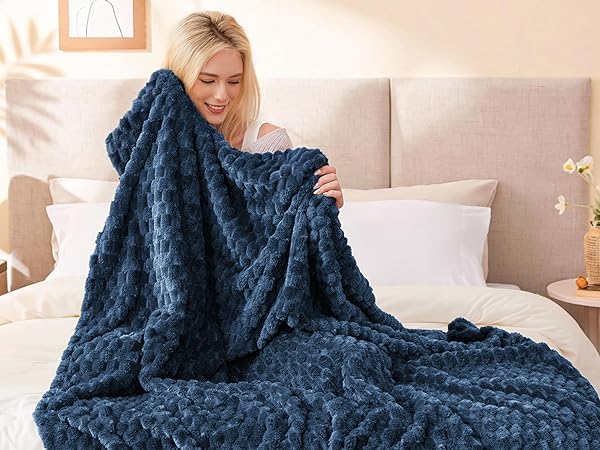 blue throw blanket